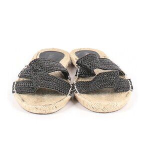 EUC Rubi Sandals Rubi Size 39 (EU) Sandals US Size 9 Black Straw Espadrilles